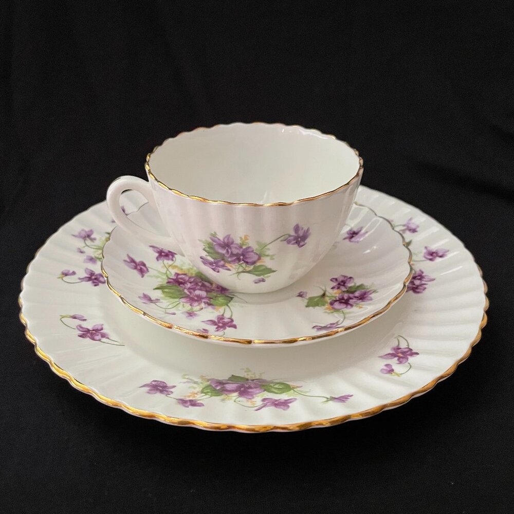 Embassy Ware Bone China Teacup, Saucer, and Plate
